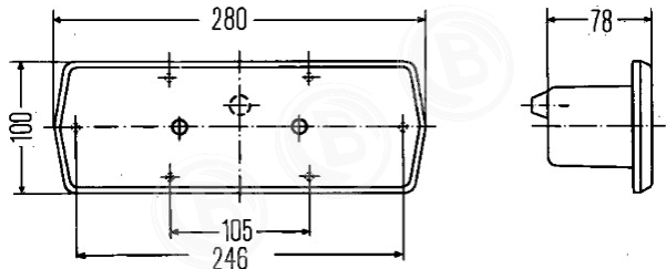 Schluss-Brems-Blinkleuchte
