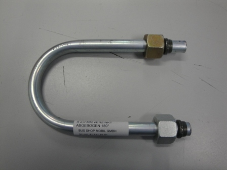 Bremsleitungsrohr 16 X 2,0 Mm Verzinkt Abgebogen 180°