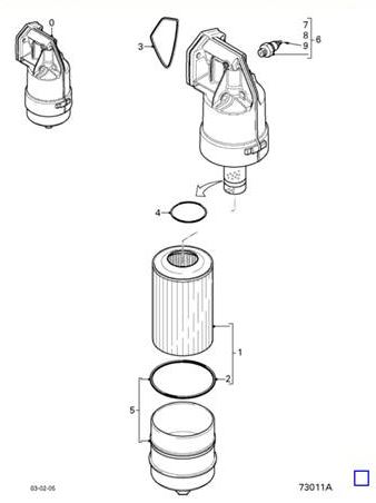 Ölfiltergehäuse für DAF Motor