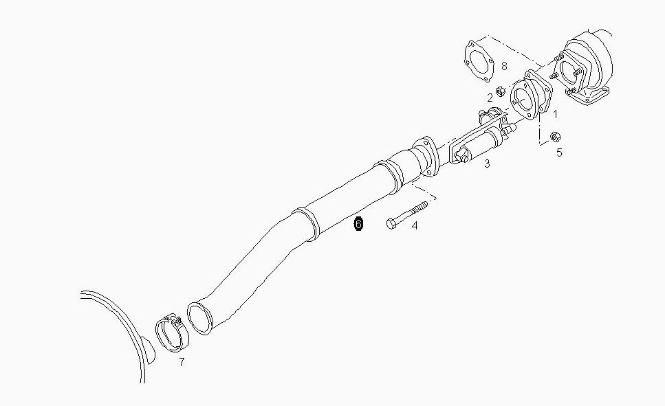 Abgasrohr Zusammenbau