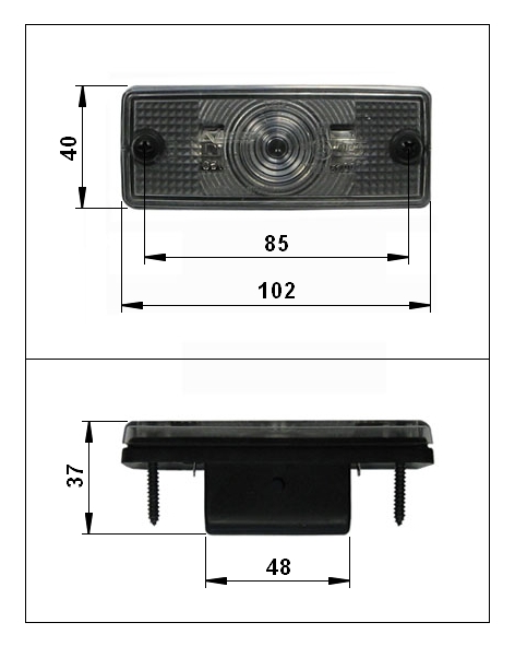 Positionsleuchte Weiss Oben