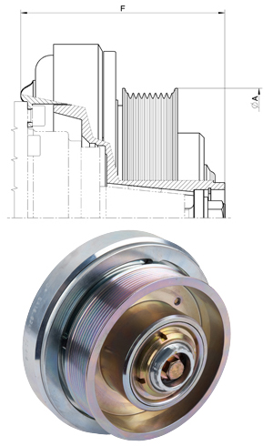 Elektromagnetkupplung La 16.0248Y 10 Rillig 24V
