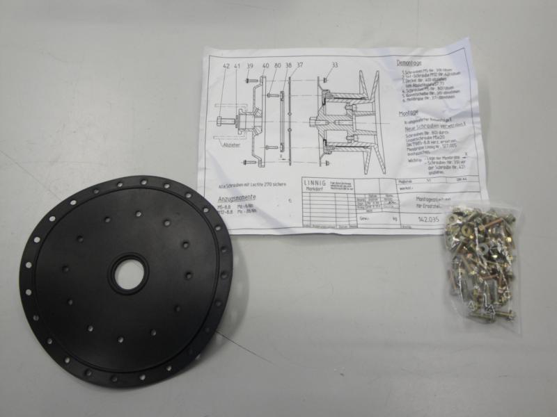 Rep. Satz Lr1.7.2/Lr1.7.6 Membrane 127.005 Set Zu Vario Kompressor Mit Schrauben