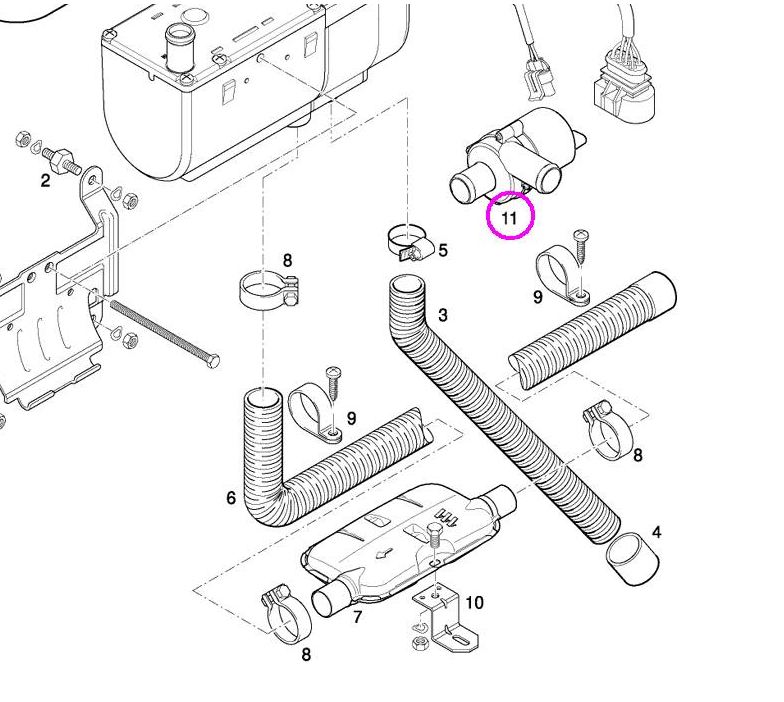 D5W-S Auspuffrohr zu Ebersp.