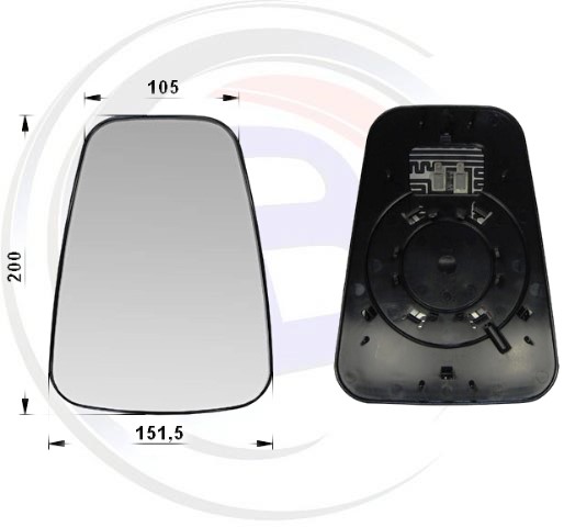 Spiegelglas, für Zusatzspiegel S 400