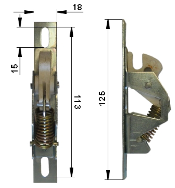 Aufreissschloss Stahl Verzinkt 125 x 113 x 18 mm 