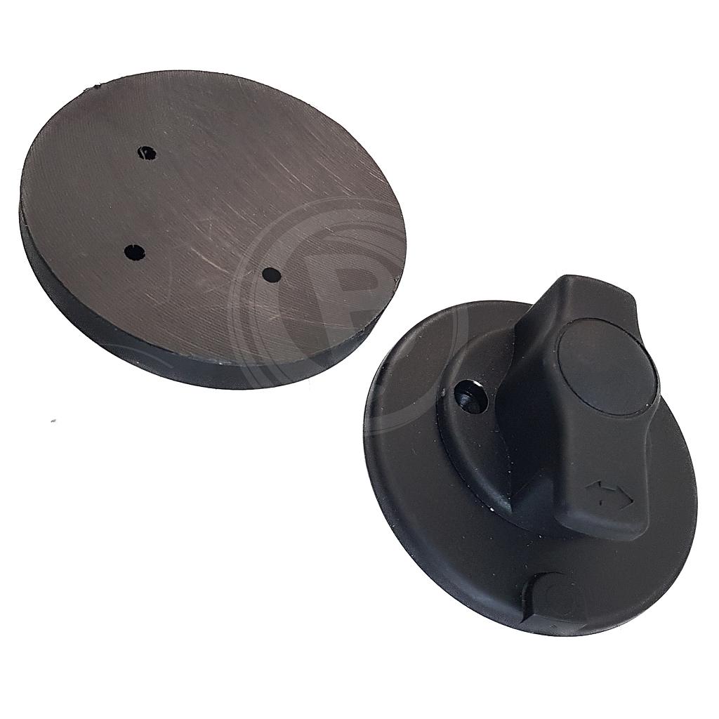 Drehriegel Vollst.mit Kunststoffklappe