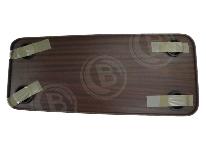 Tischplatte M. Lochmulde Braun 890 X 400 X 340 Mahagoni Lochm./Ascher