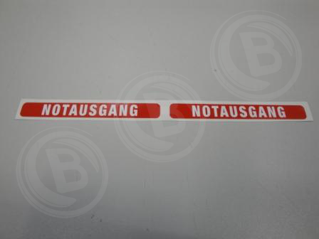 Klebeschild &quot;Notausgang D,I,F&quot;