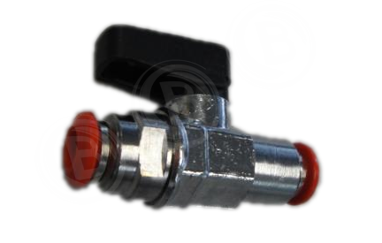 Valvola a sfera con attacco push-in tubo 4 mm