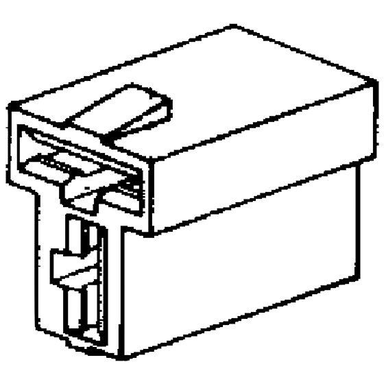 Boîtier enfichable 2 pôles sans cosses de câble