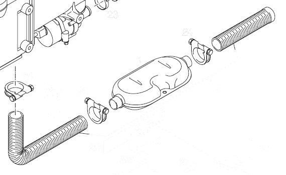 Hydronic M-II Auspuffrohr zu Eberspächer