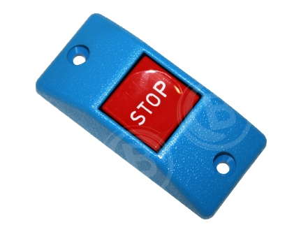 Haltewunschtaster Seitenwand stk 0, blau, Knopf rot