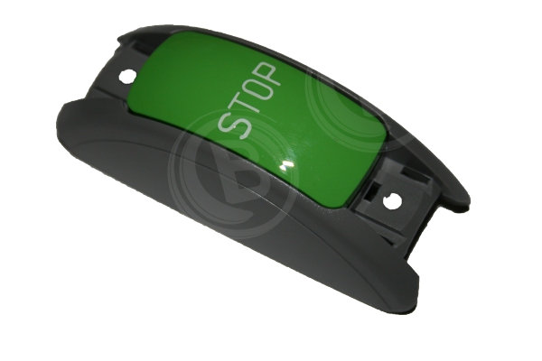 Haltewunschtaster basaltgrau Knopf grün