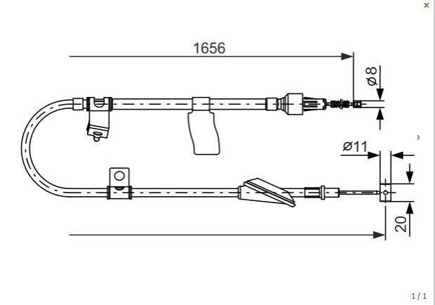 Steuerkabel. Feststellbremse